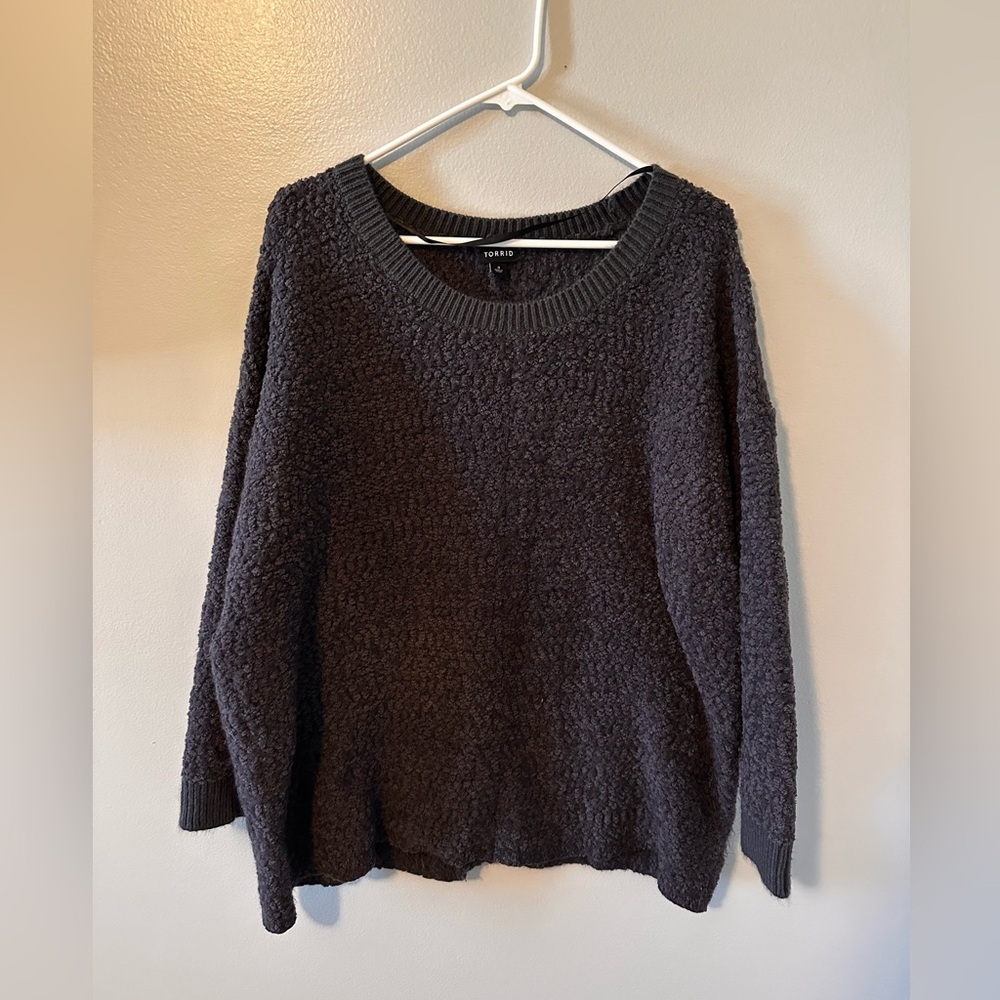 Torrid dark grey popcorn style sweater